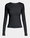 Rag & Bone Luca Slim Long-sleeve Tee In Black
