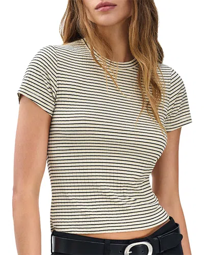 Rag & Bone Luca Stripe Baby Tee In Blue