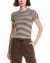 Rag & Bone Luca Stripe Rib Baby T-shirt In Multi