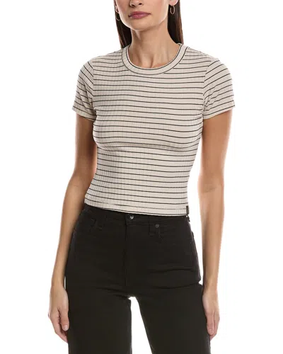 Rag & Bone Luca Stripe Rib Baby T-shirt In Multi