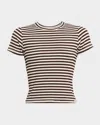 Rag & Bone Luca Stripe Rib Baby T-shirt In Multi