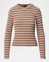 Rag & Bone Luca Stripe Ribbed Long-sleeve Tee In Multi