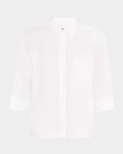 Rag & Bone Lucia Poplin Shirt In White