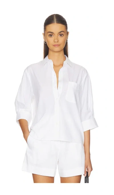 Rag & Bone Lucia Poplin Shirt In White