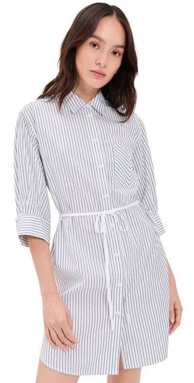 Rag & Bone Lucia Stripe Mini Dress Navy Stripe In Blue