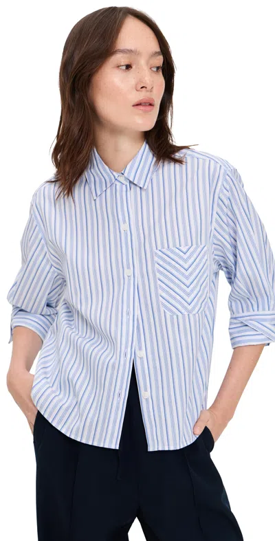 Rag & Bone Lucia Stripe Poplin Shirt Bbybs