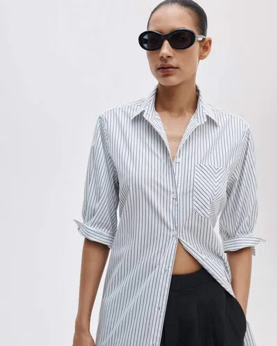 Rag & Bone Lucia Striped Cotton Mini Dress In Multi