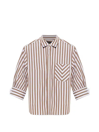 Rag & Bone Womens Brwst Lucia Striped Cotton Shirt In Multi