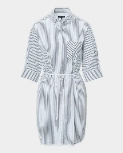 Rag & Bone Lucia Striped Poplin Mini Shirtdress In Multi