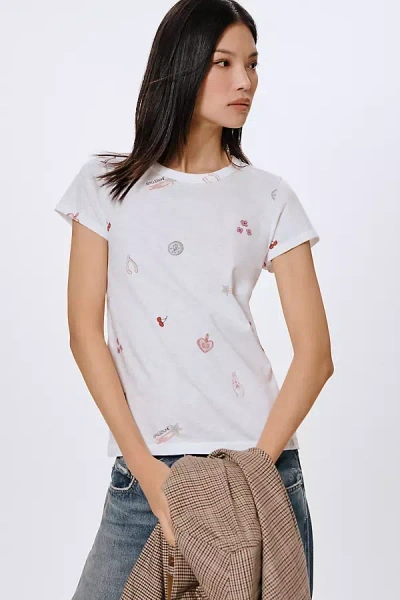 Rag & Bone Lucky Charm Graphic Tee In White