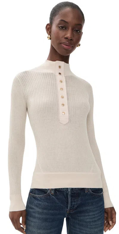 Rag & Bone Lucy Henley Tee Ivory In White