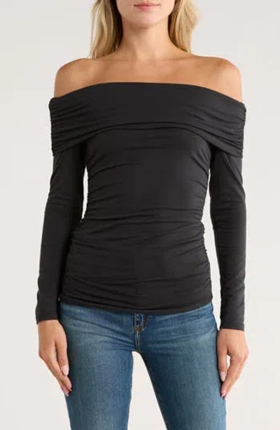 RAG & BONE RAG & BONE LUCY OFF THE SHOULDER RUCHED T-SHIRT