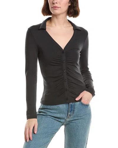 Rag & Bone Lucy Ruched Polo Shirt