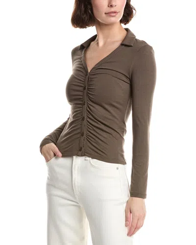 Rag & Bone Lucy Ruched Polo Shirt