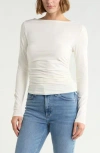 Rag & Bone Lucy Ruched Top In White