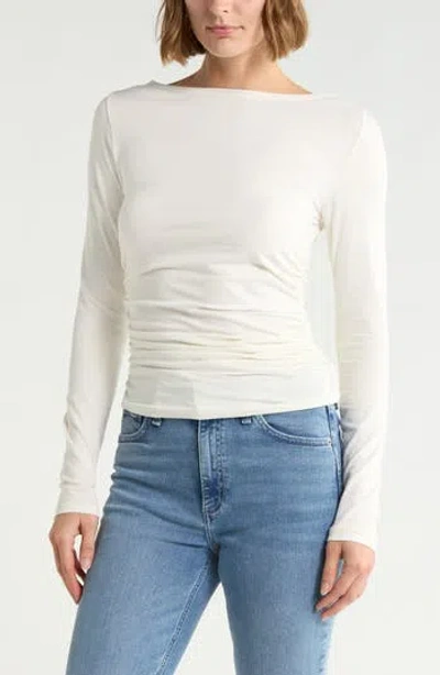 Rag & Bone Lucy Ruched Top In White