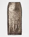 Rag & Bone Lucy Sequined Midi Skirt In Multi