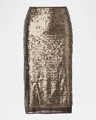 RAG & BONE LUCY SEQUINED MIDI SKIRT