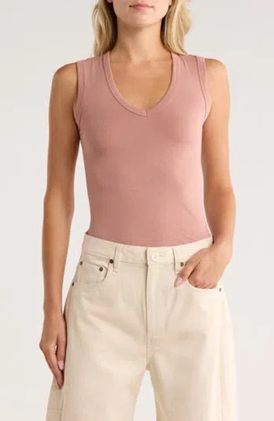 Rag & Bone Lucy V-neck Sleeveless Top In Pink