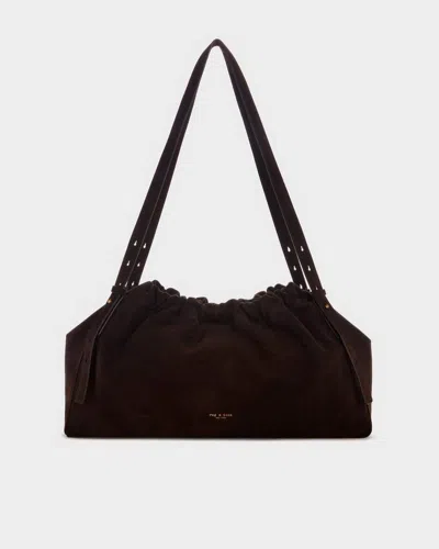 Rag & Bone Ludlow Suede Satchel In Chocolate