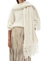 Rag & Bone Luisa Scarf Long Sleeve Sweater In Neutral