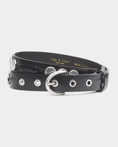 Rag & Bone Luna Beaded Leatherbelt In Purple