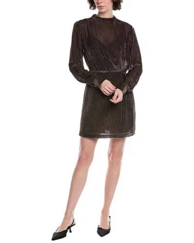 Rag & Bone Lyla Burnout Silk-blend Mini Dress In Brown