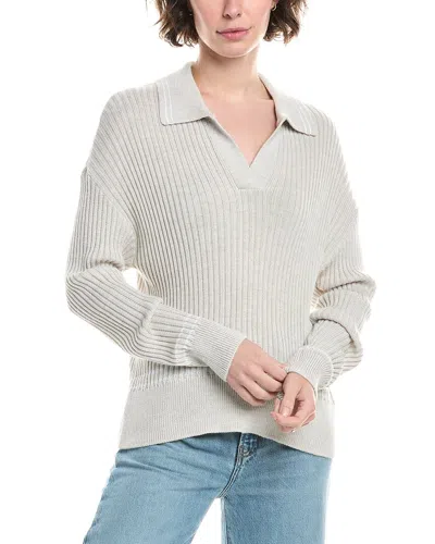 Rag & Bone Mabel Wool-blend Polo Sweater In Gray