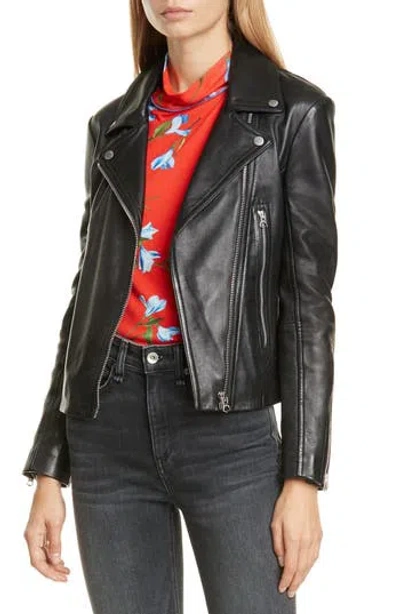 RAG & BONE RAG & BONE MACK LAMBSKIN LEATHER JACKET
