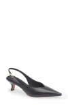 Rag & Bone Madison Slingback Pointed Toe Kitten Heel Pump In Blue