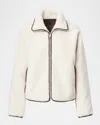 Rag & Bone Mai Sherpa Fleece Jacket In White