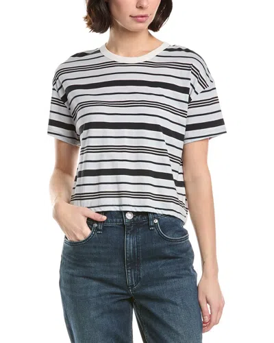 Rag & Bone Mai Striped Boxy T-shirt In Multi