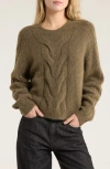 Rag & Bone Maia Cable Knit Sweater In Brown