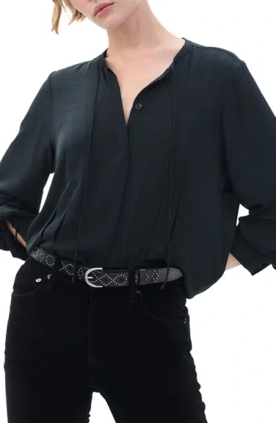 Rag & Bone Maise Studded Leather Belt In Black