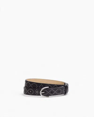 Rag & Bone Maisie Studded Leather Belt In Black
