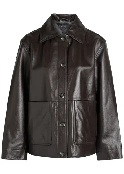 Rag & Bone Mala Leather Jacket In Brown