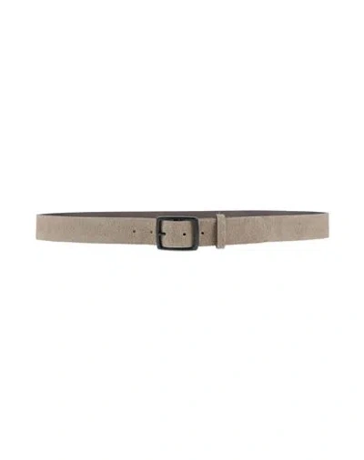 Rag & Bone Man Belt Taupe Size 32 Leather In Grey
