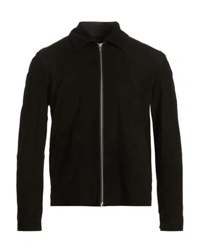 Rag & Bone Man Jacket Black Size M Goat Skin In Multi