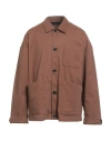 Rag & Bone Man Jacket Chocolate Brown Size L Cotton, Polyurethane In Brown