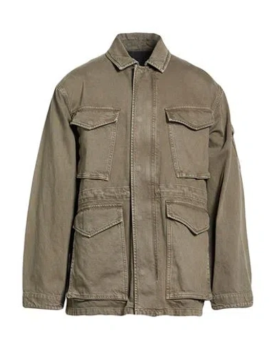 Rag & Bone Man Jacket Military Green Size Xl Cotton In Gray