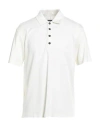 Rag & Bone Man Polo Shirt Ivory Size L Cotton, Tencel In White