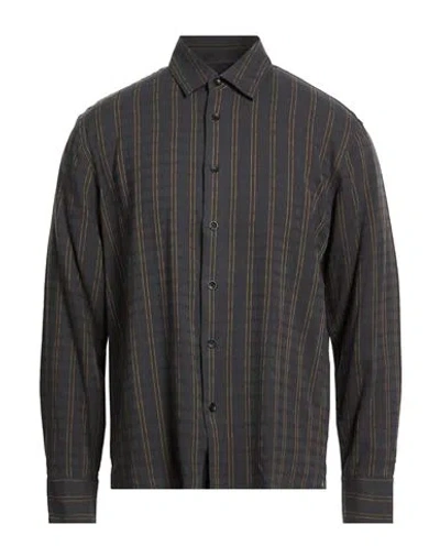 Rag & Bone Man Shirt Charcoal Size M Rayon, Linen, Polyester, Cotton In Gray