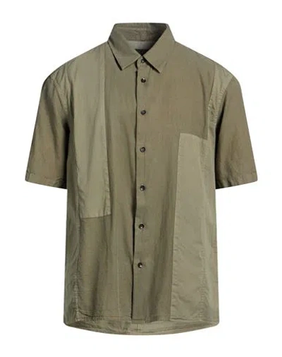 Rag & Bone Man Shirt Military Green Size L Cotton, Lyocell In Brown