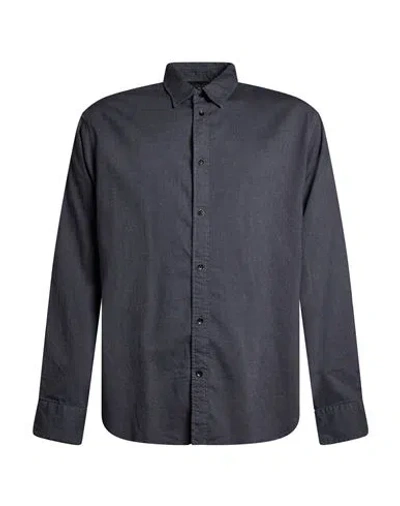 Rag & Bone Man Shirt Navy Size M Cotton, Elastane In Blue