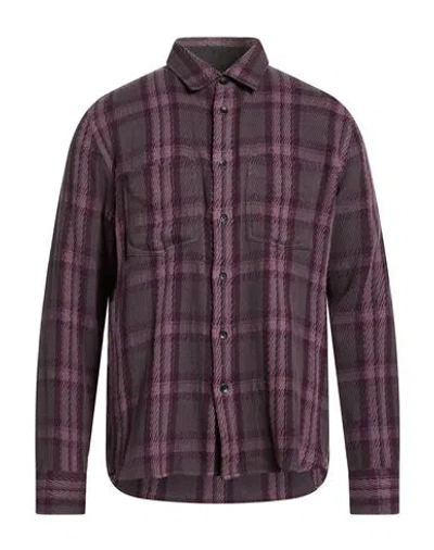 Rag & Bone Man Shirt Plum Size M Cotton In Purple