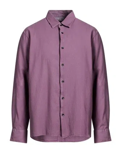 Rag & Bone Man Shirt Purple Size L Cotton, Lyocell
