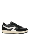 Rag & Bone Man Sneakers Black Size 9 Leather, Textile Fibers