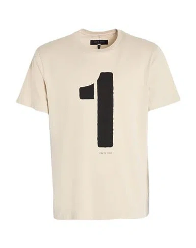 Rag & Bone Man T-shirt Beige Size L Cotton In Neutral