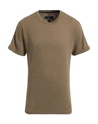 Rag & Bone Man T-shirt Khaki Size L Cotton In Brown