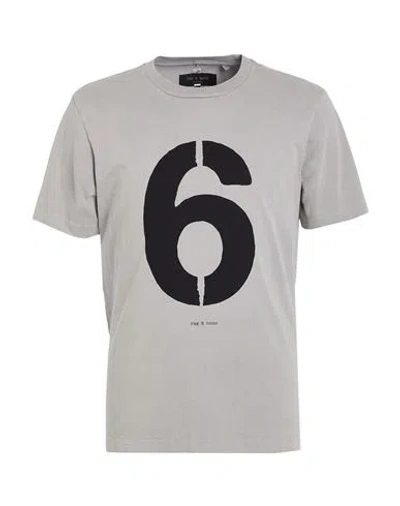 Rag & Bone Man T-shirt Light Grey Size L Cotton In Gray